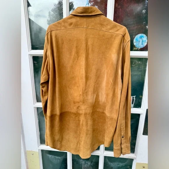 VTG Men’s Polo Ralph Lauren Carmel Suede Button Down sz M - Picture 10 of 15